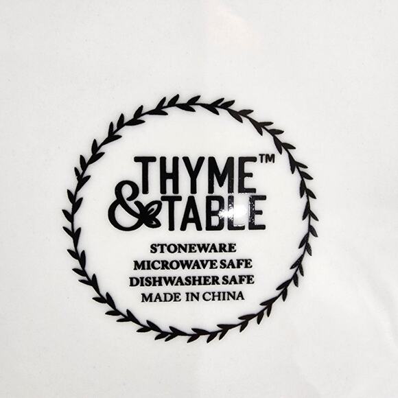 Thyme & Table Ava Collection Stoneware Cream & Black Medallion Salad Plates EUC - Picture 4 of 4